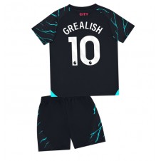 Manchester City Jack Grealish #10 Tredjeställ Barn 2023-24 Korta ärmar (+ Korta byxor)